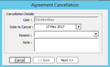 agreement cancellation